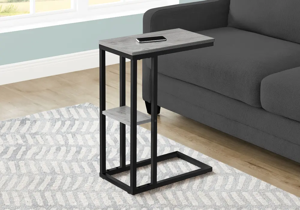Monarch Gray Rustic Side Table-1