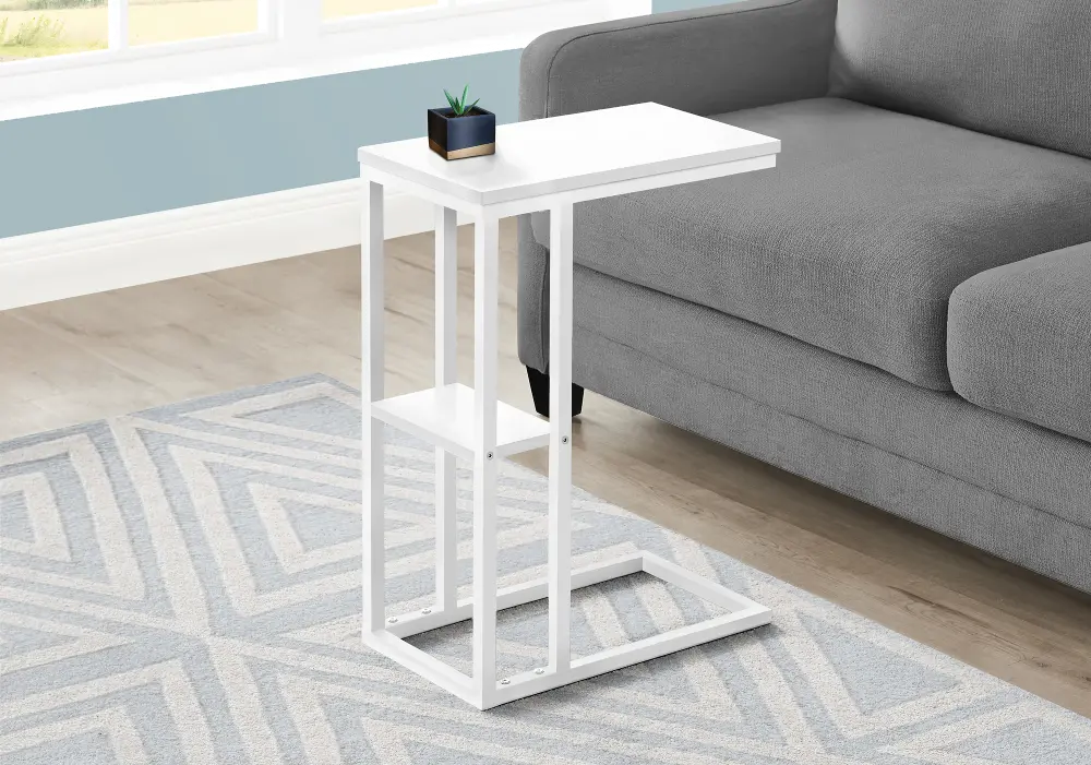 Monarch White Side Table-1