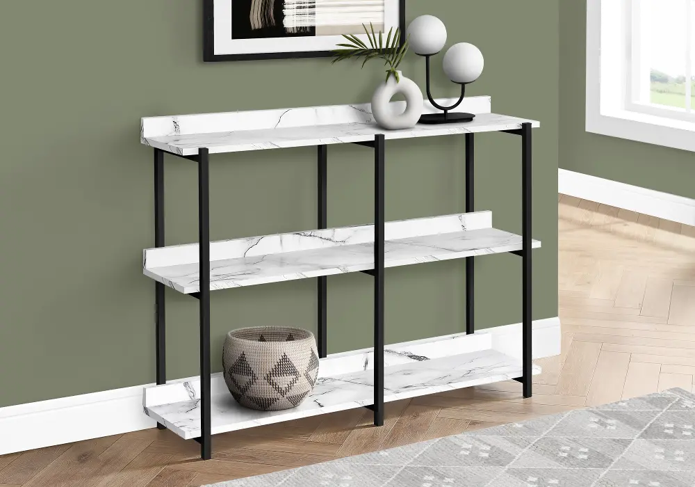Cameron Marble 3-Tier Console Table-1