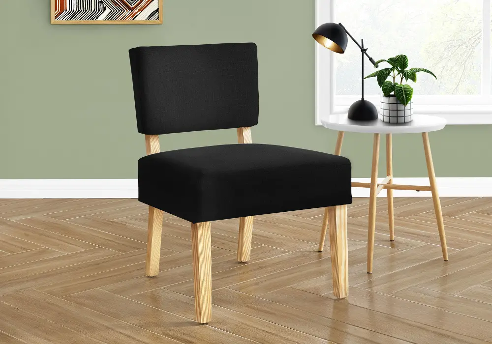 Bailey Black Linen Accent Chair-1