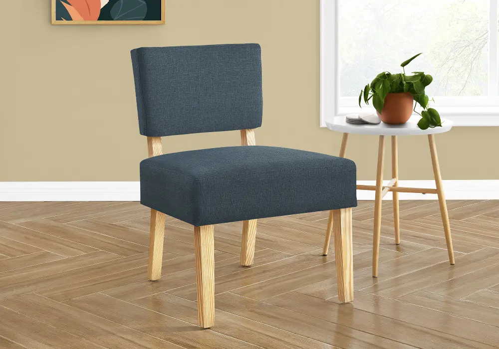 Bailey Blue Linen Accent Chair-1
