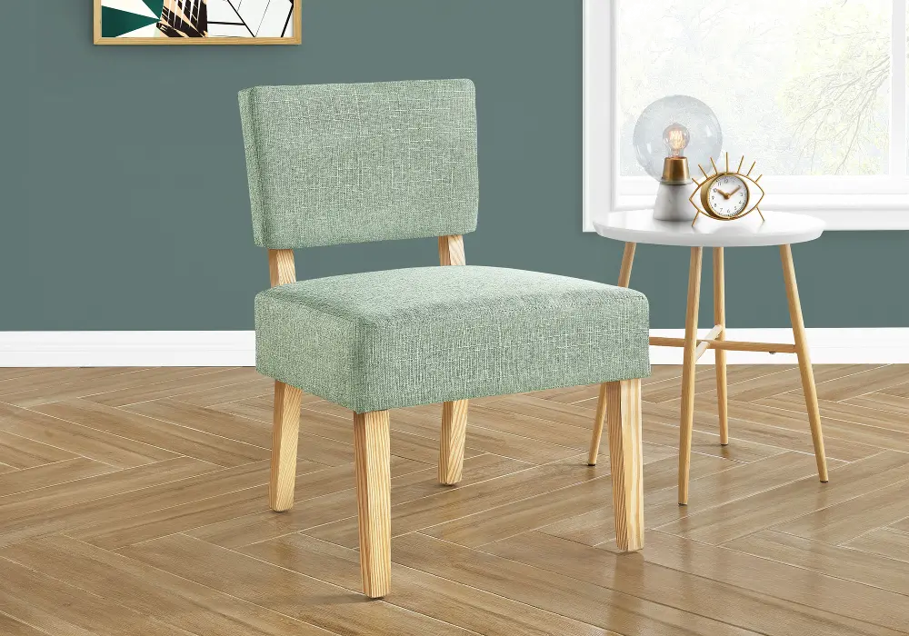 Bailey Green Linen Accent Chair-1