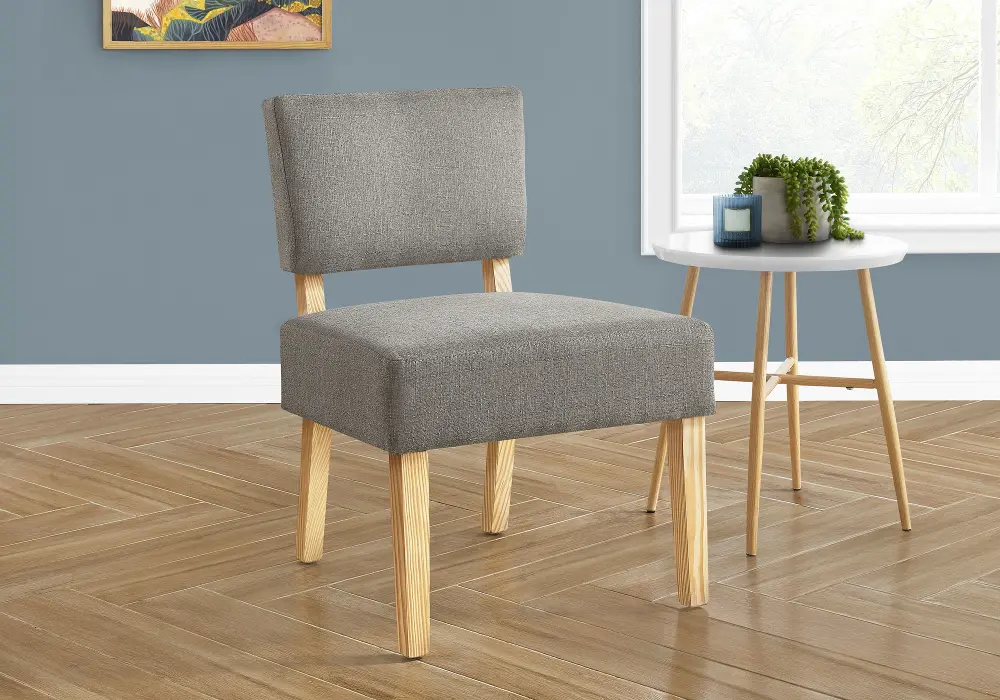 Bailey Gray Linen Accent Chair-1