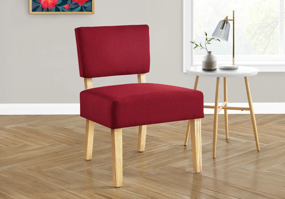 Bailey Red Linen Accent Chair-1