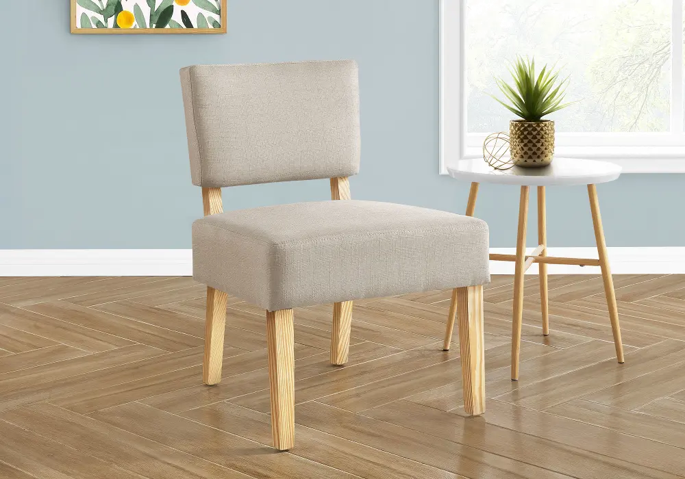 Bailey Taupe Linen Accent Chair-1