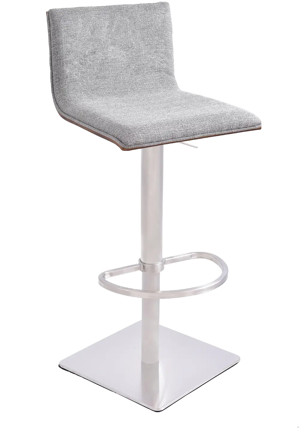 LCCRBAGRF Crystal Gray Adjustable Height Bar Stool-1