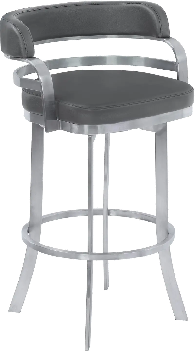 Prinz Counter Height Swivel Gray Faux, Gray Counter Height Swivel Bar Stools