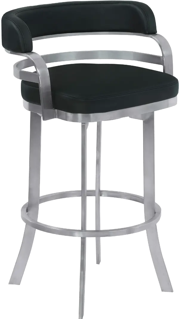 Prinz Counter Height Swivel Black Faux, Black Leather Swivel Counter Height Stools