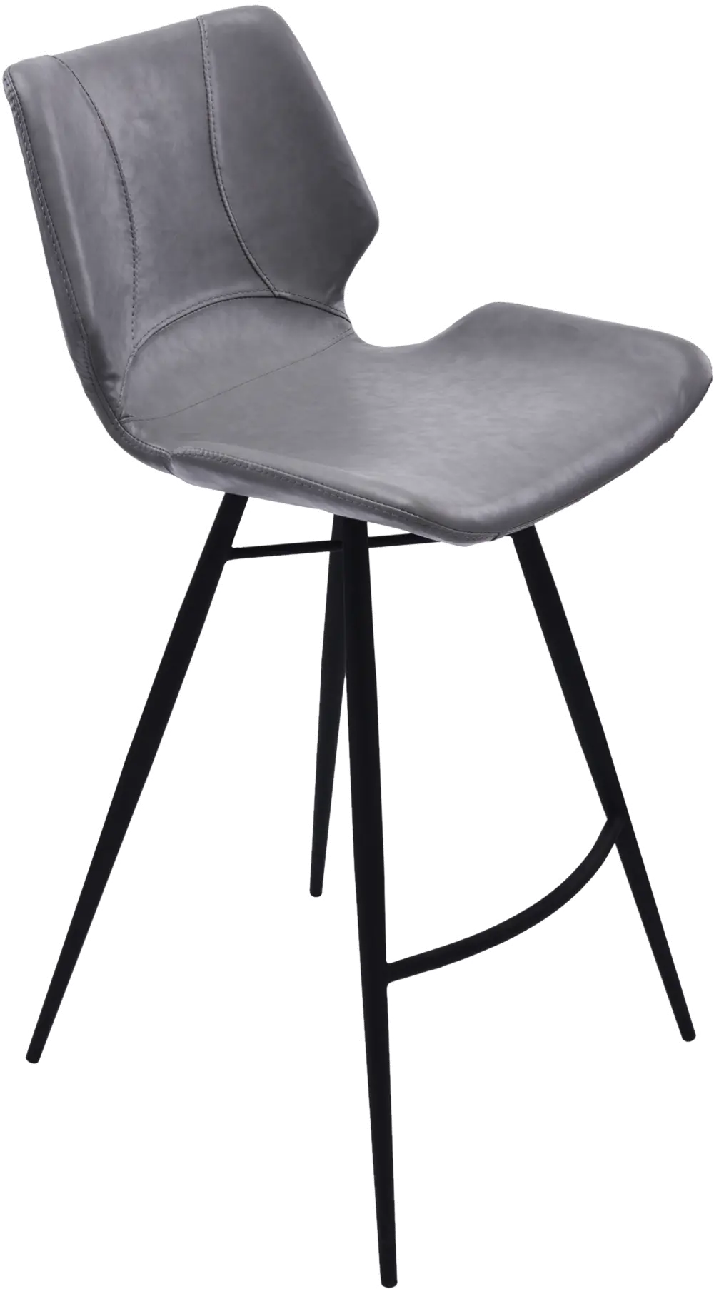 LCZUBAVGBL26 Zurich Counter Height Metal Barstool in Vintage Gray-1