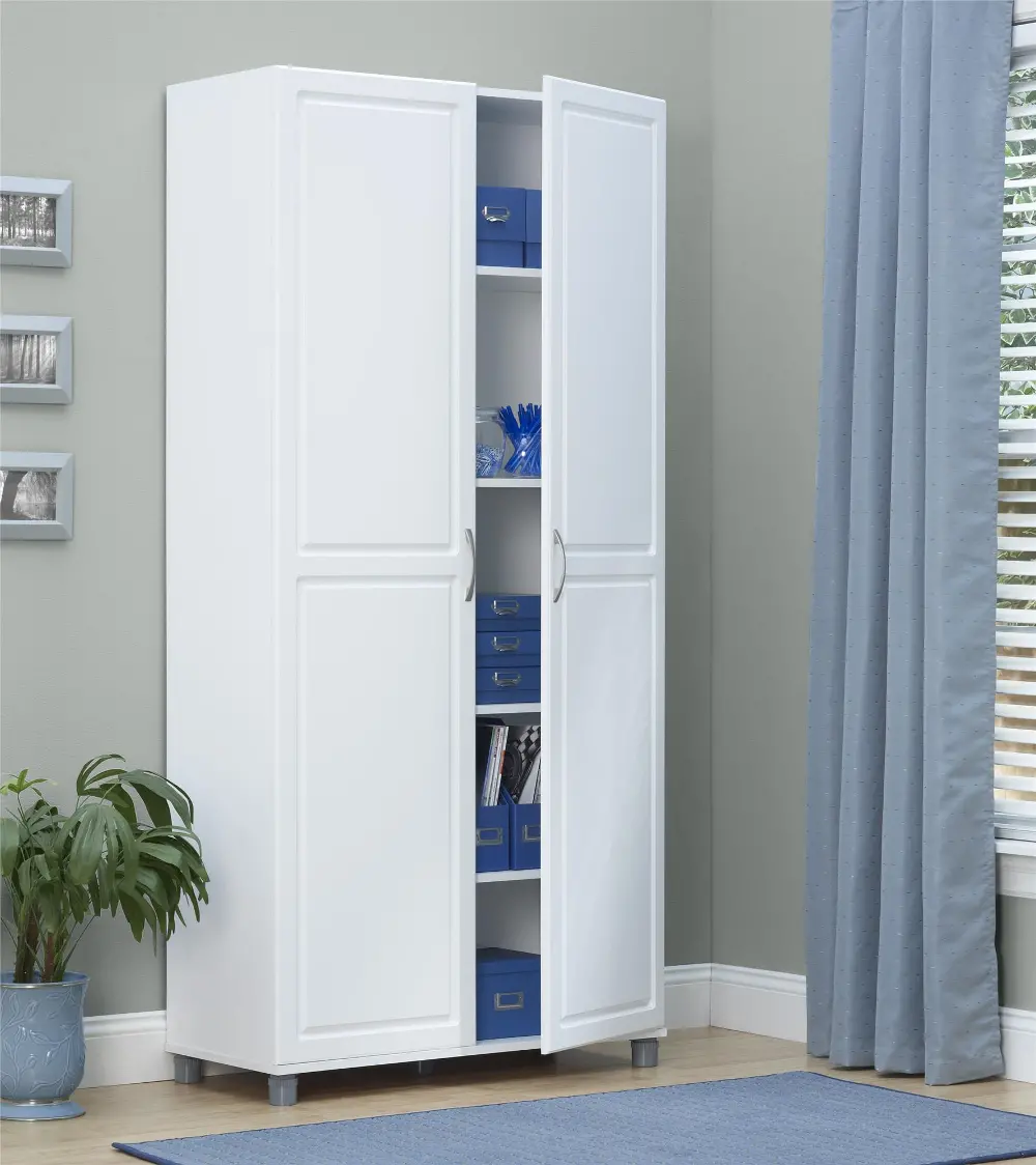 Kendall White 36  Utility Storage Cabinet-1
