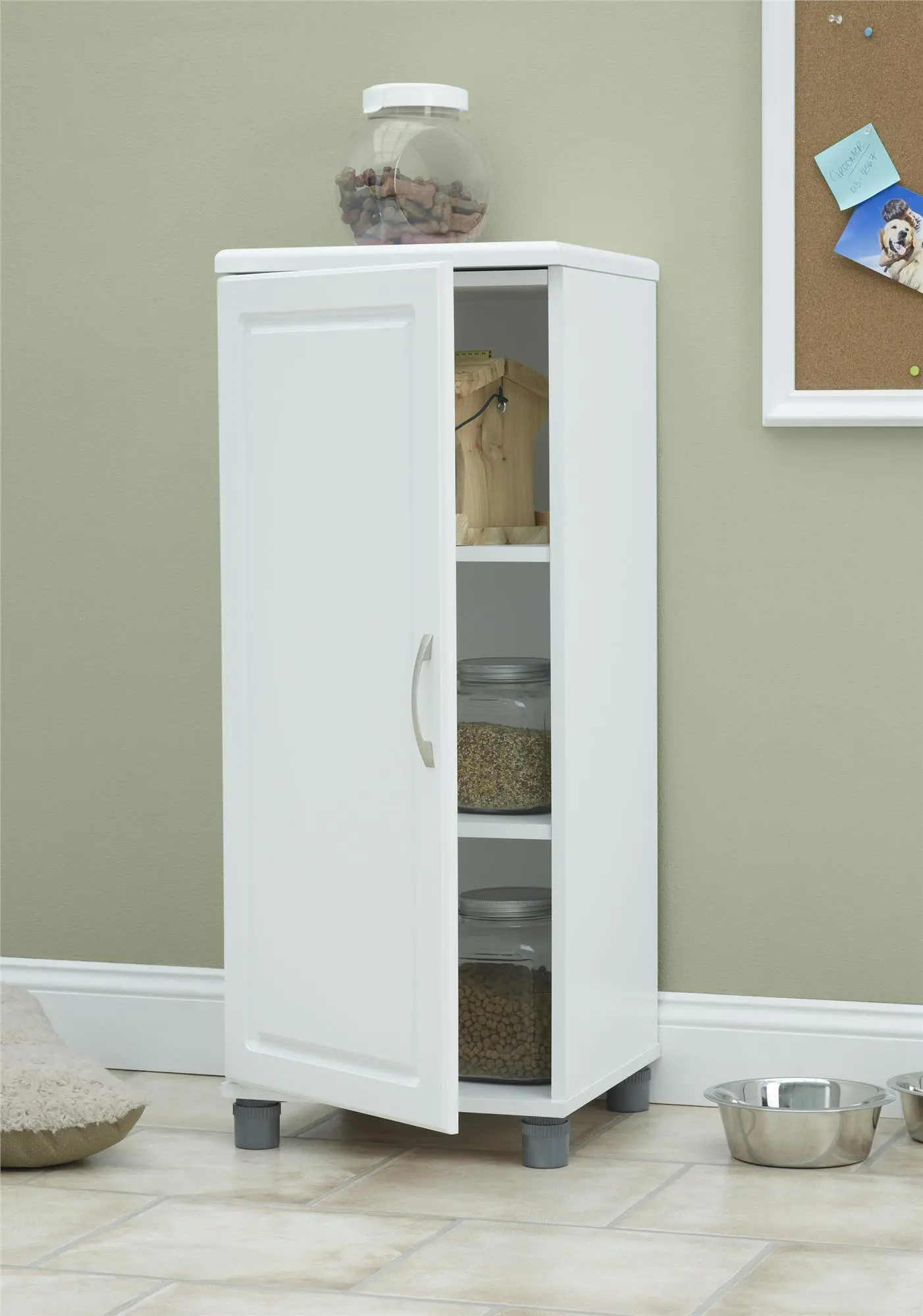 Kendall White 16 Stackable Storage Cabinet