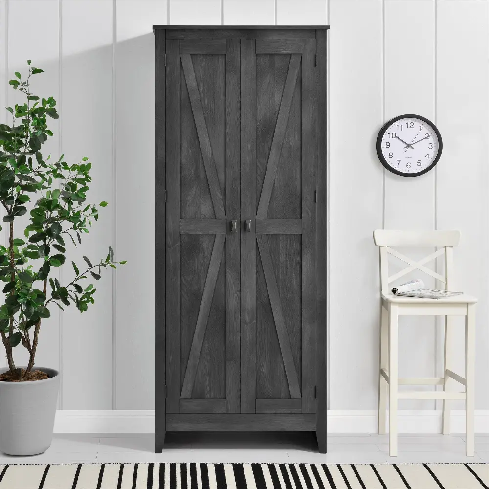 Farmington Gray 31.5  Wide Storage Cabinet-2