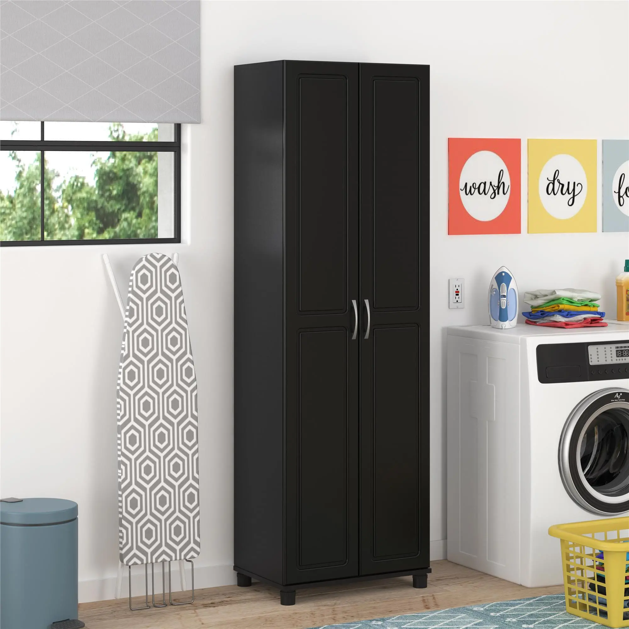Kendall Black 24 Utility Storage Cabinet
