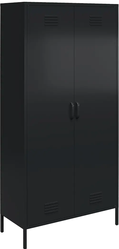 DHP Bonanza 2-Door Tall Locker Storage Cabinet in Black