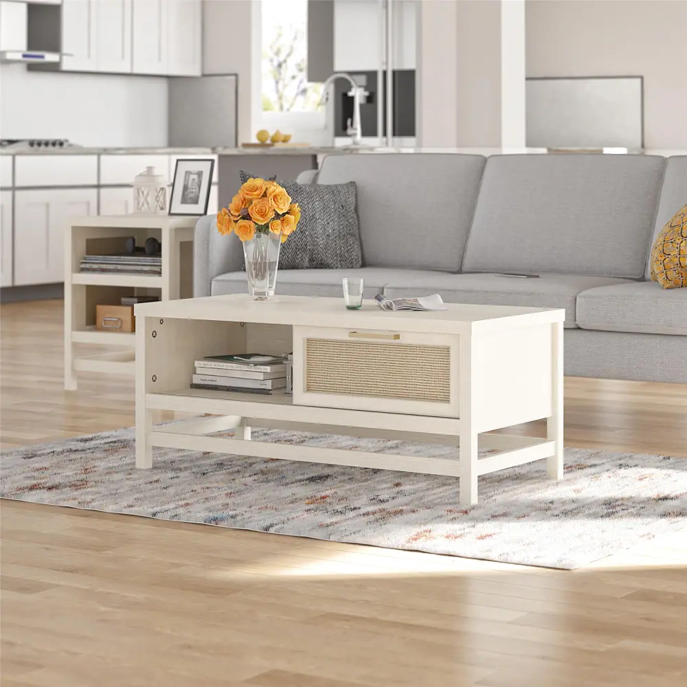 Lennon Ivory Oak Coffee Table-1