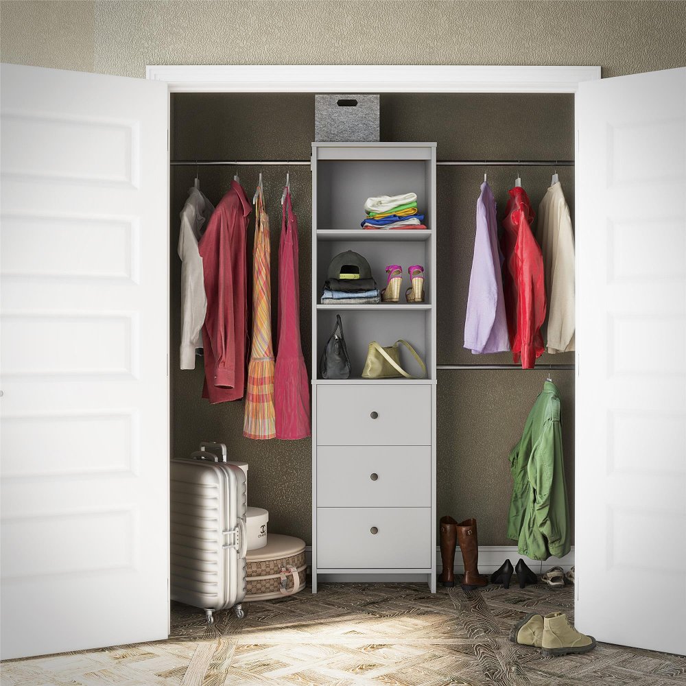 Beckett Gray Closet Storage Organizer