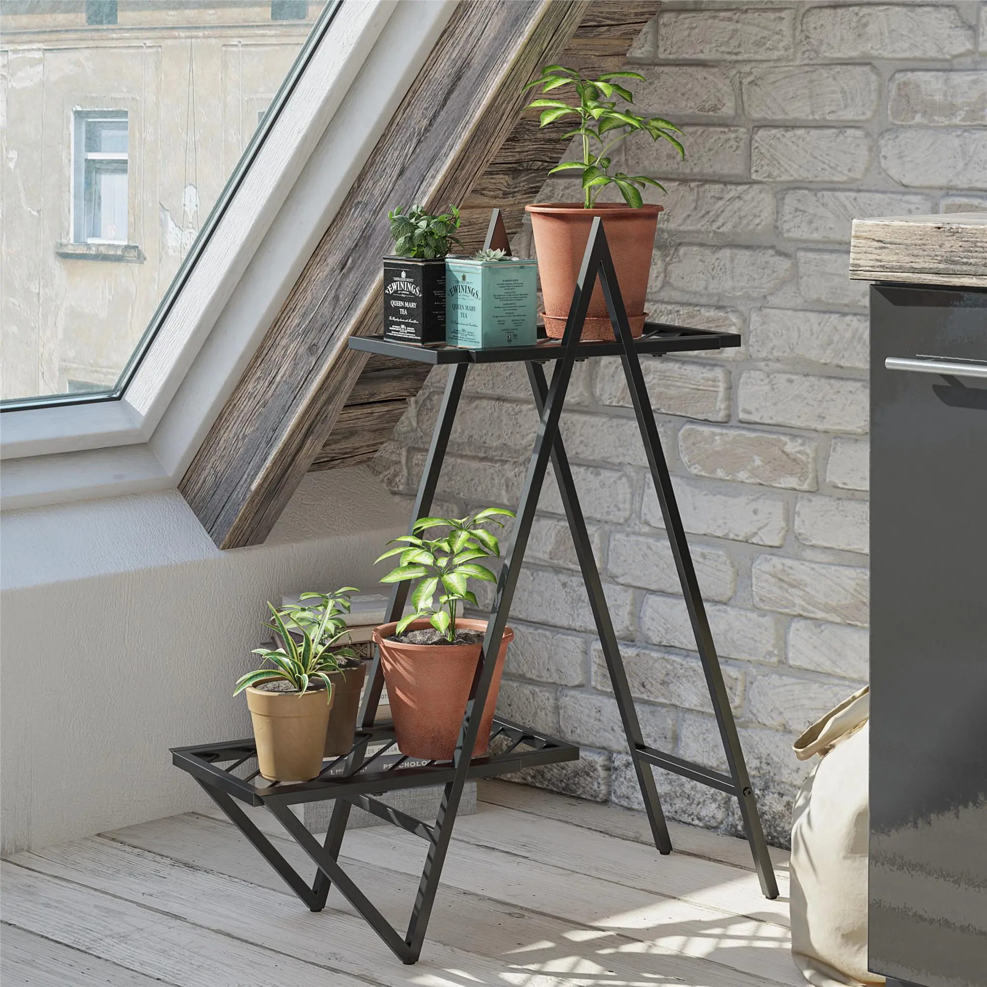 Wallflower Black Plant Stand