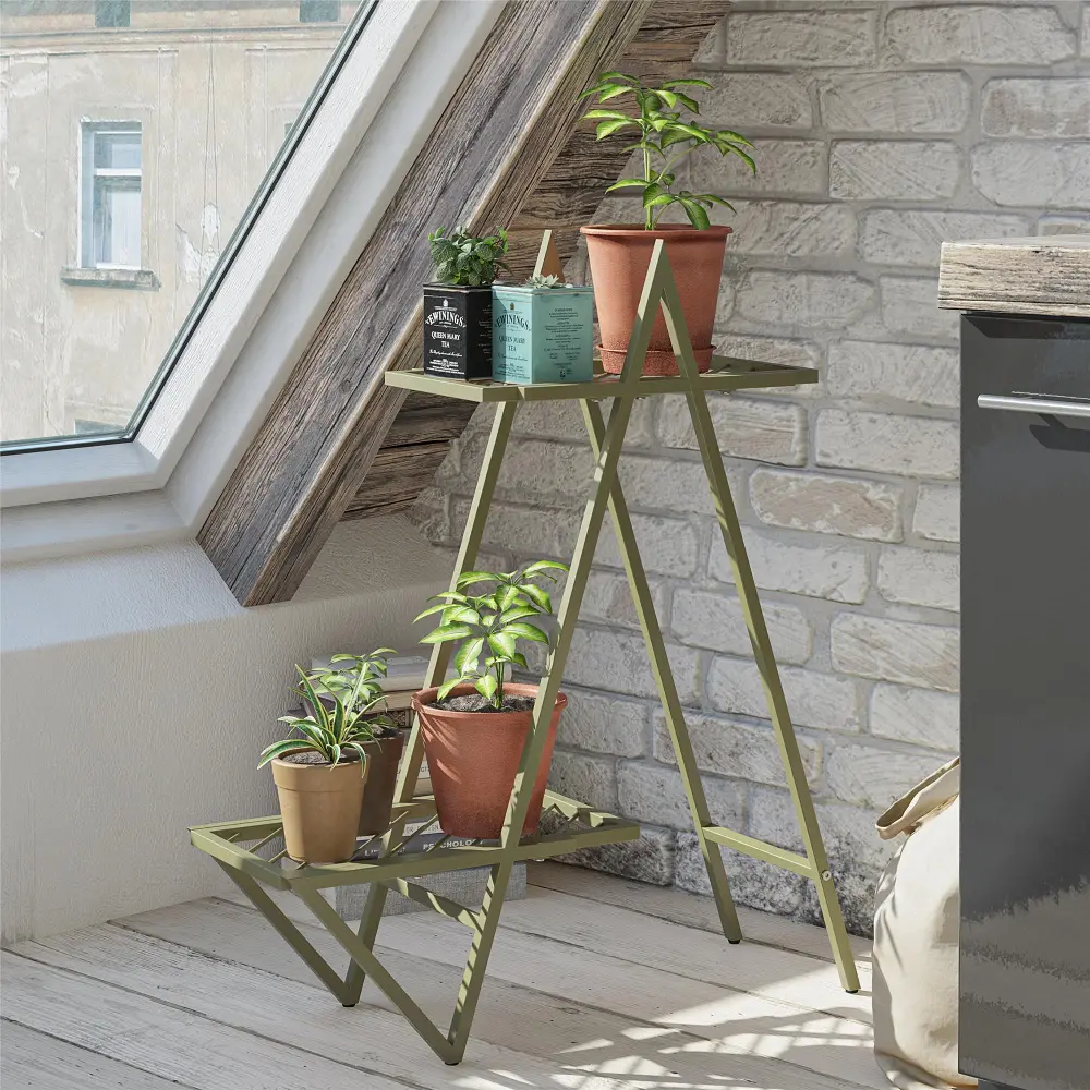 Wallflower Olive Green Plant Stand-1