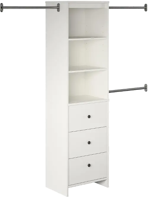 SystemBuild White Closet Organizer