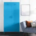 Cache Blue Tall 2 Door Metal Locker Cabinet