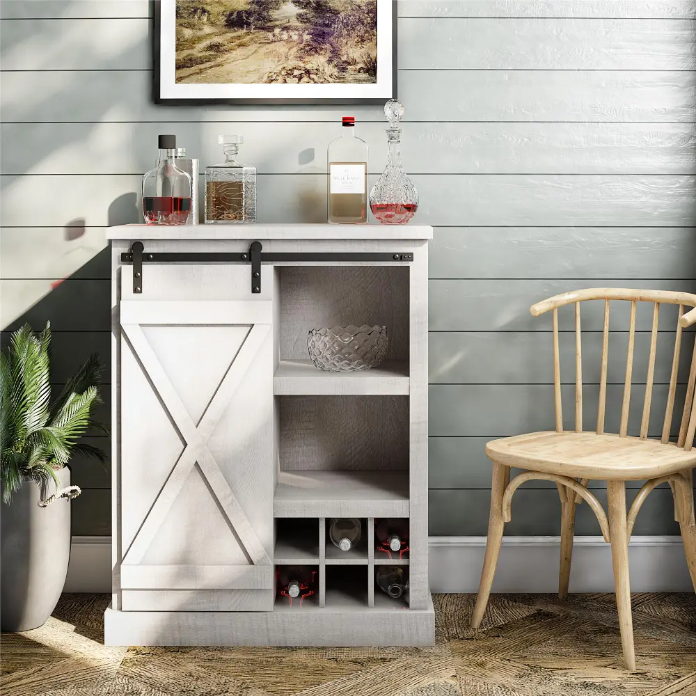 Knox County White Bar Cabinet-1