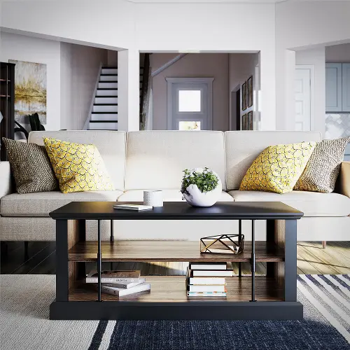 Narrow black deals coffee table