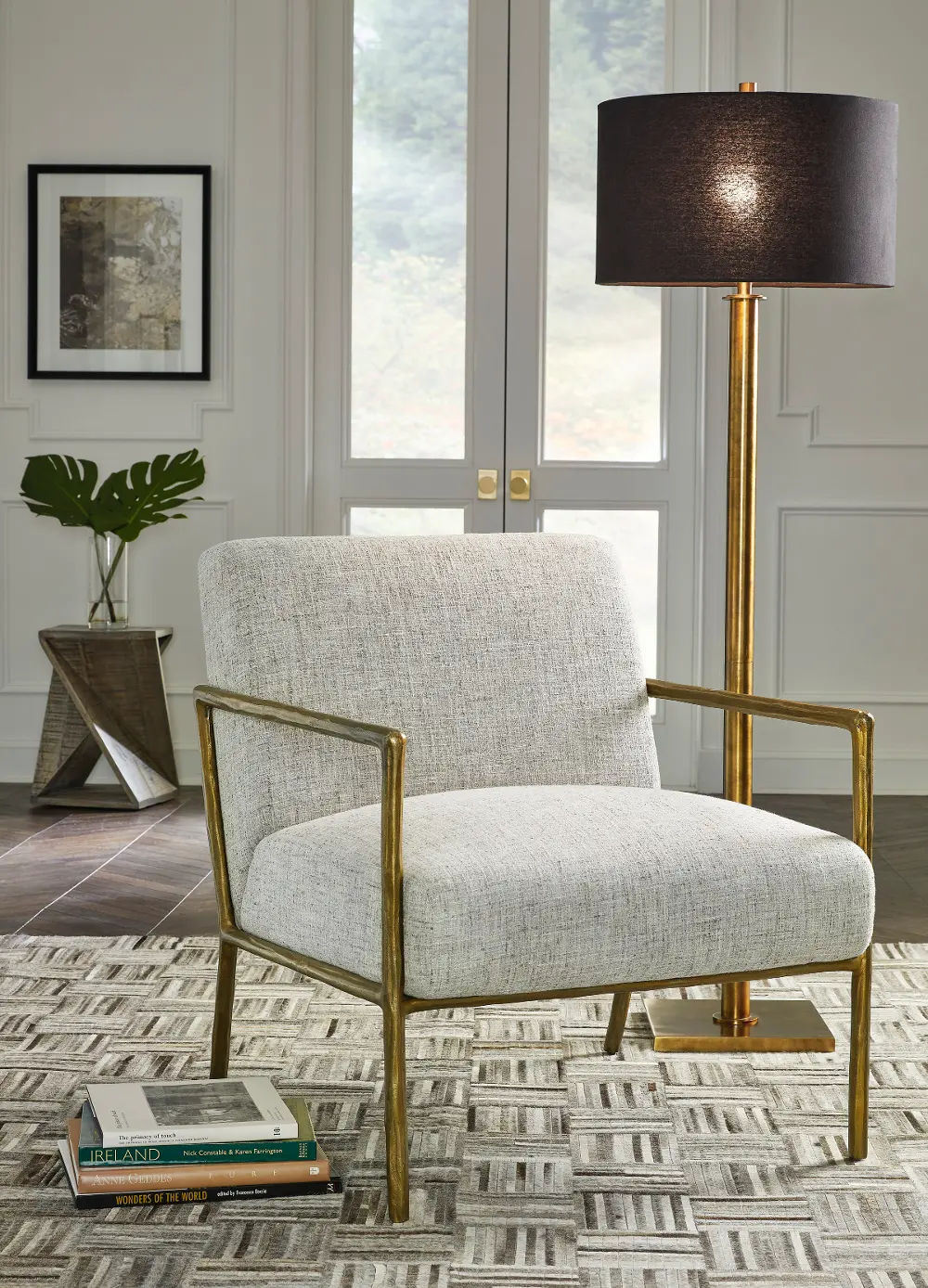 Ryandale Sterling Brass Accent Chair-1