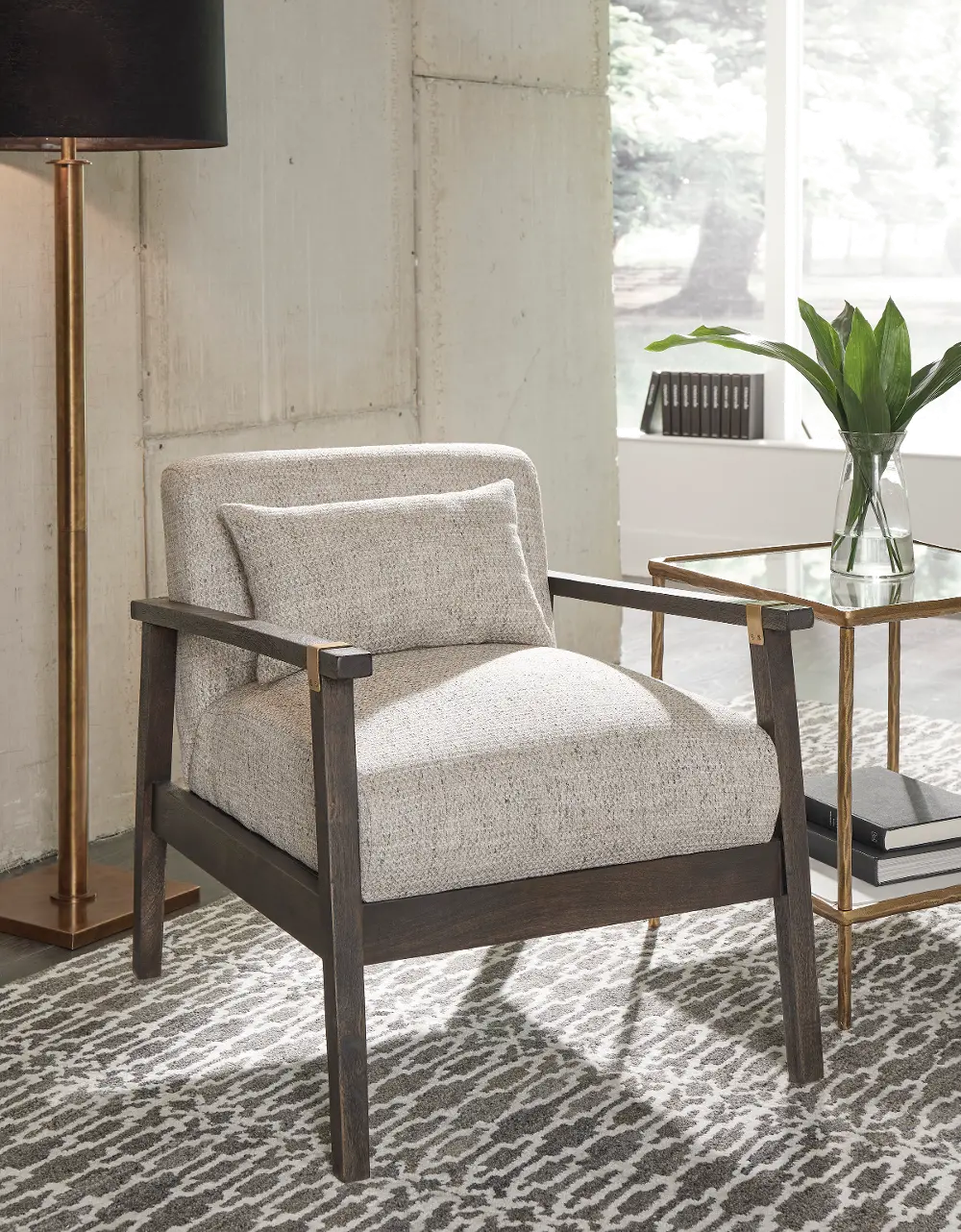 Cement Gray Accent Chair-1