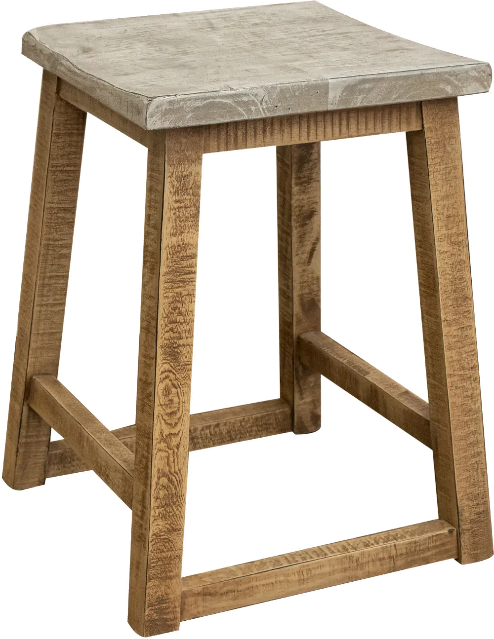 Mita Glazed White and Brown Counter Height Stool-1