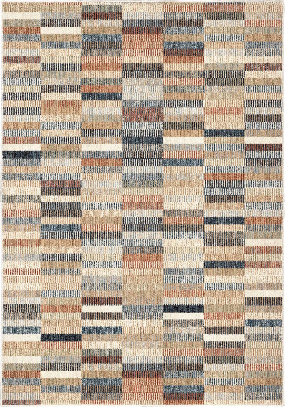 LAM5X7/5X7/RAGTIME Ragtime Lambswool 5 x 7 Colorblock Area Rug-1