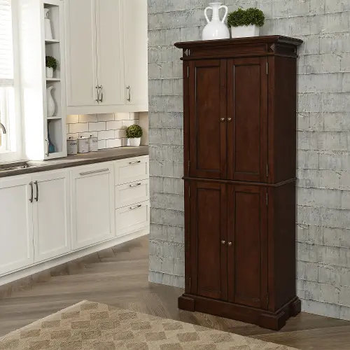 Dark brown pantry cabinet discount
