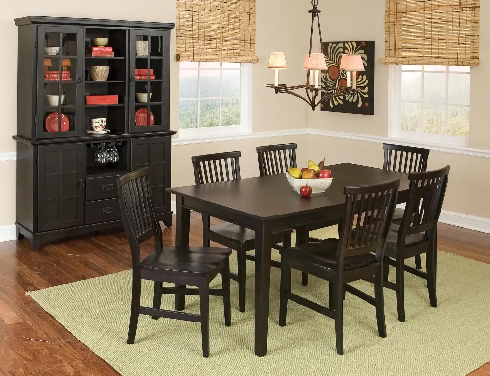 5181-319 Arts and Crafts Black Dining Table-1