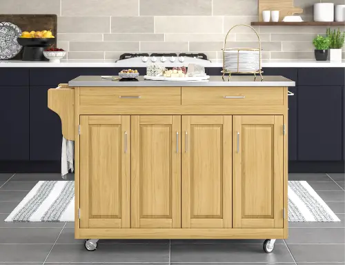 https://static.rcwilley.com/products/112725112/Create-A-Cart-Brown-Kitchen-Cart-with-Stainless-Steel-Top-rcwilley-image1~500.webp?r=6