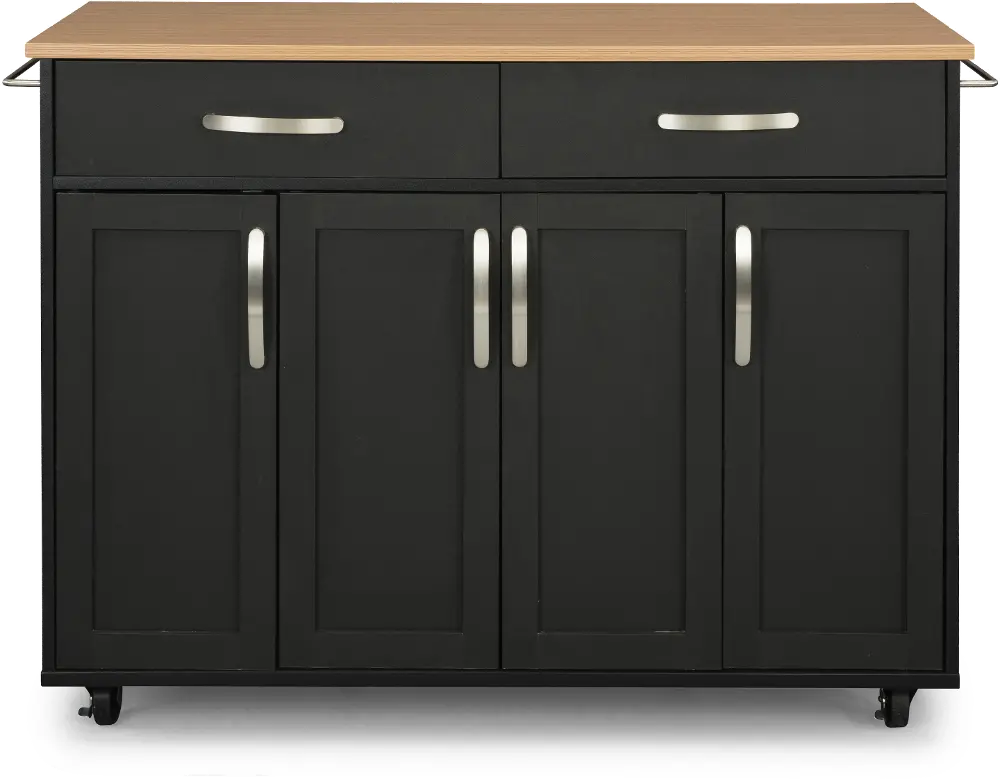 4411-95 Ella Black Kitchen Cart-1