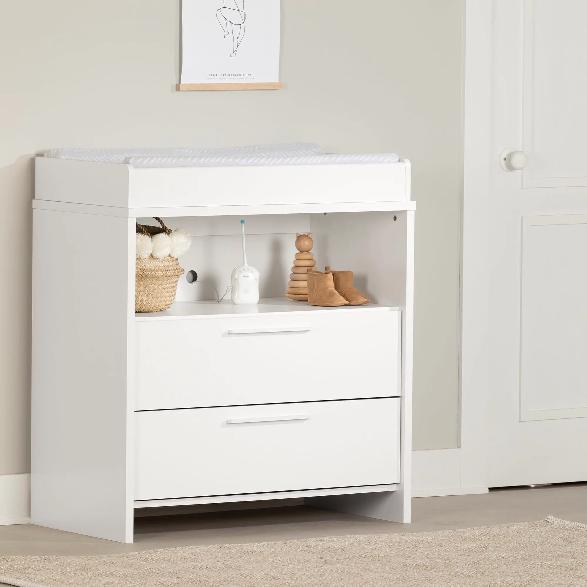 14160 Cookie White Changing Table - South Shore sku 14160