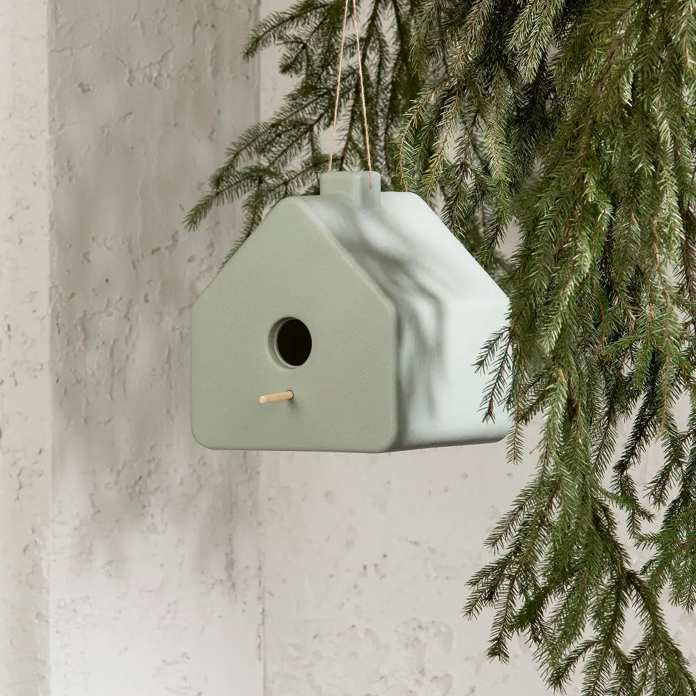 13819 Dalya Sage Green Decorative Birdhouse - South Shore-1