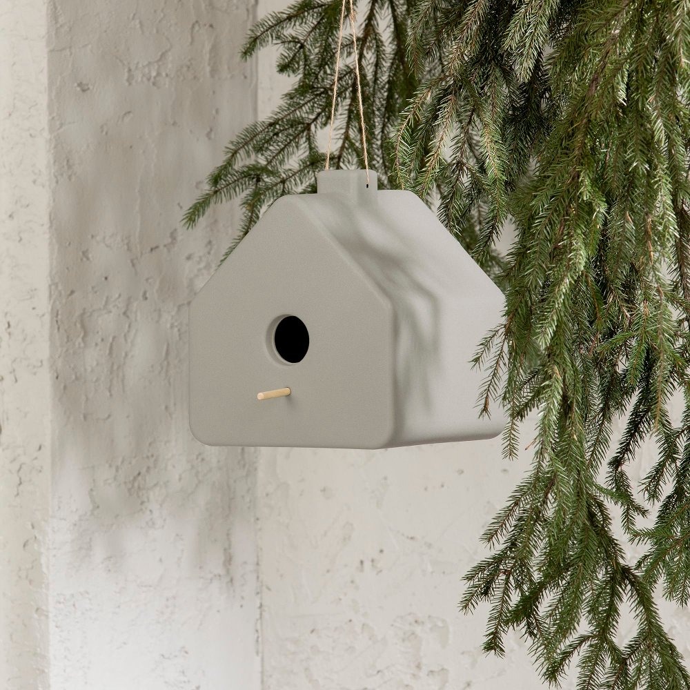 Dalya Greige Decorative Birdhouse