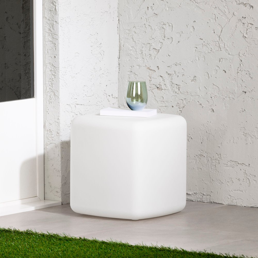 Dalya White Outdoor Side Table - South Shore