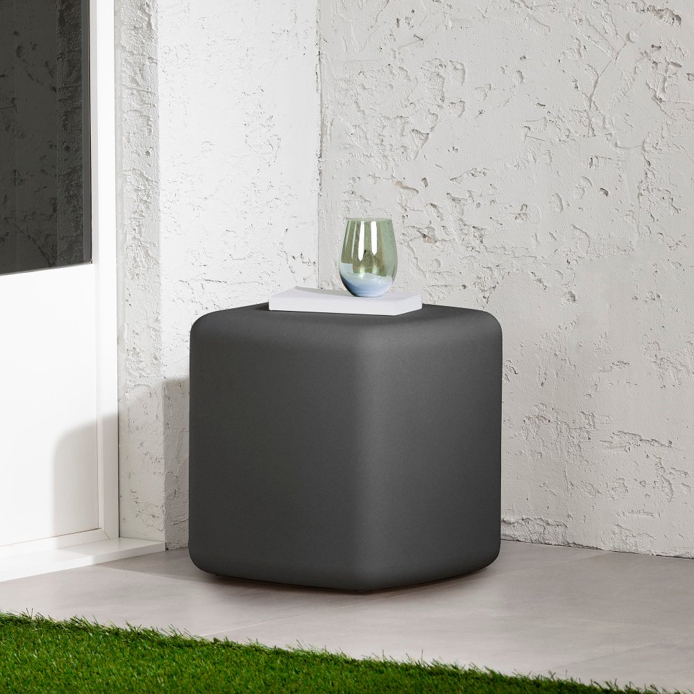 Dalya Dark Gray Outdoor Side Table - South Shore