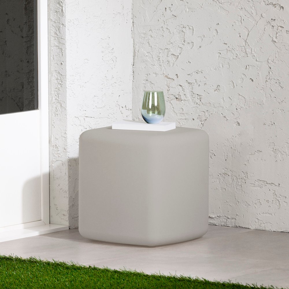 Dalya Greige Outdoor Side Table - South Shore