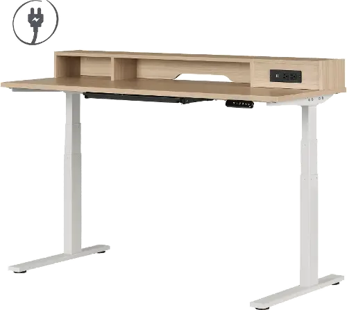 Rustic Brown Adjustable Standing Desk - Hofmann