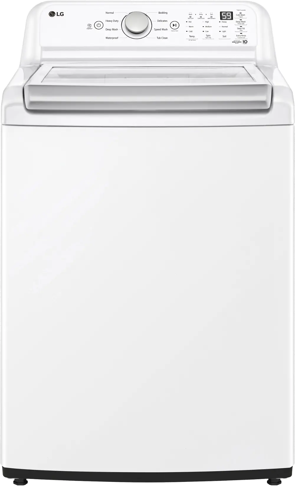 WT7155CW LG 4.8 cu ft Top Load Washer with Agitator - White, 7150W-1