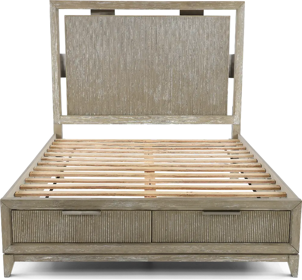 Positano Gray Queen Storage Bed-1