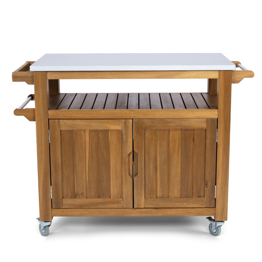 Maho Brown Outdoor Cart with Double Doors
