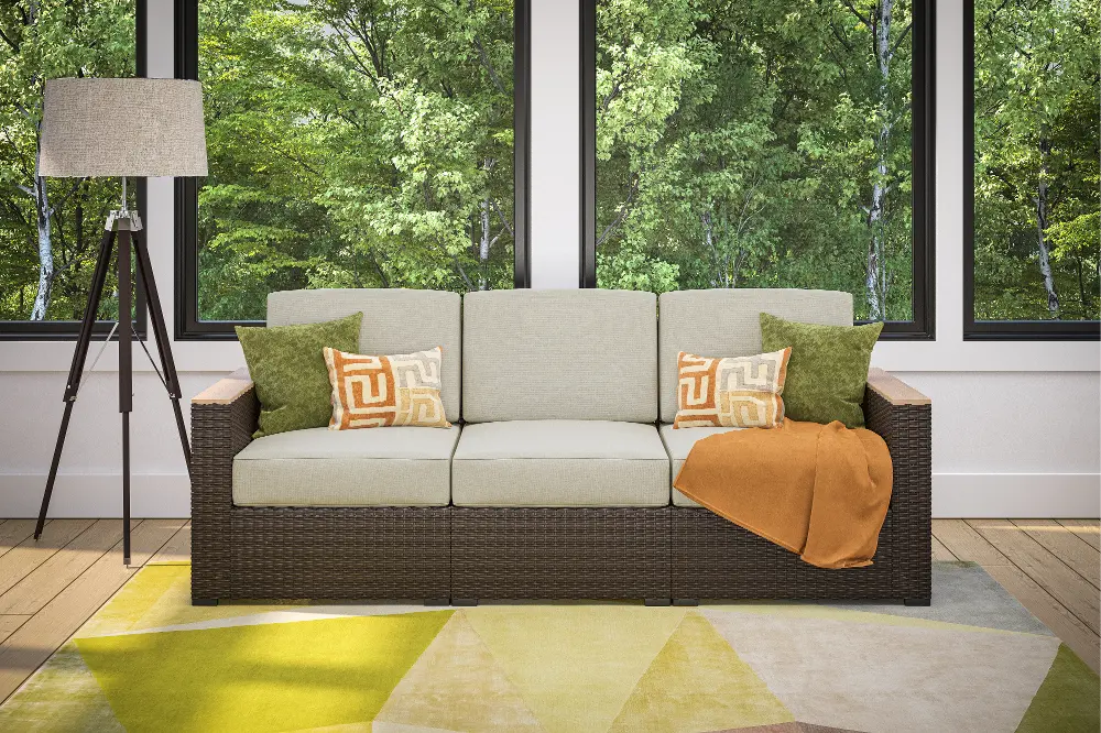 6800-30 Palm Springs Brown Outdoor Sofa-1