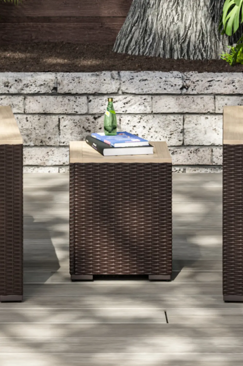 6800-20 Palm Springs Brown Outdoor Side Table-1