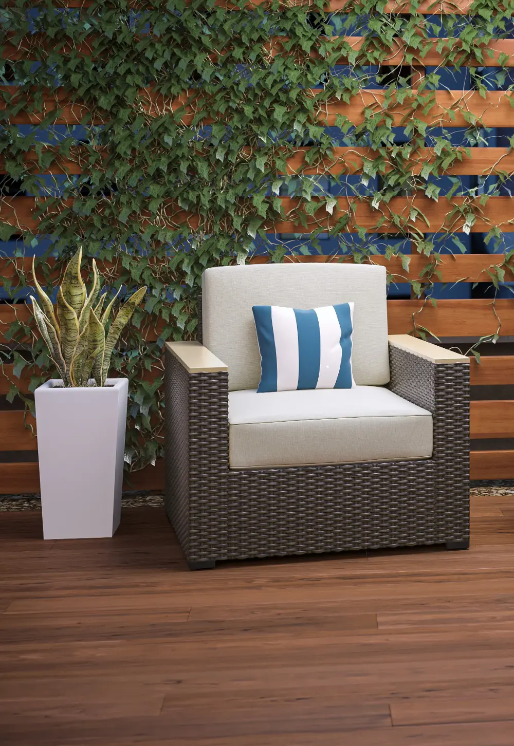 6800-10 Palm Springs Brown Outdoor Arm Chair-1