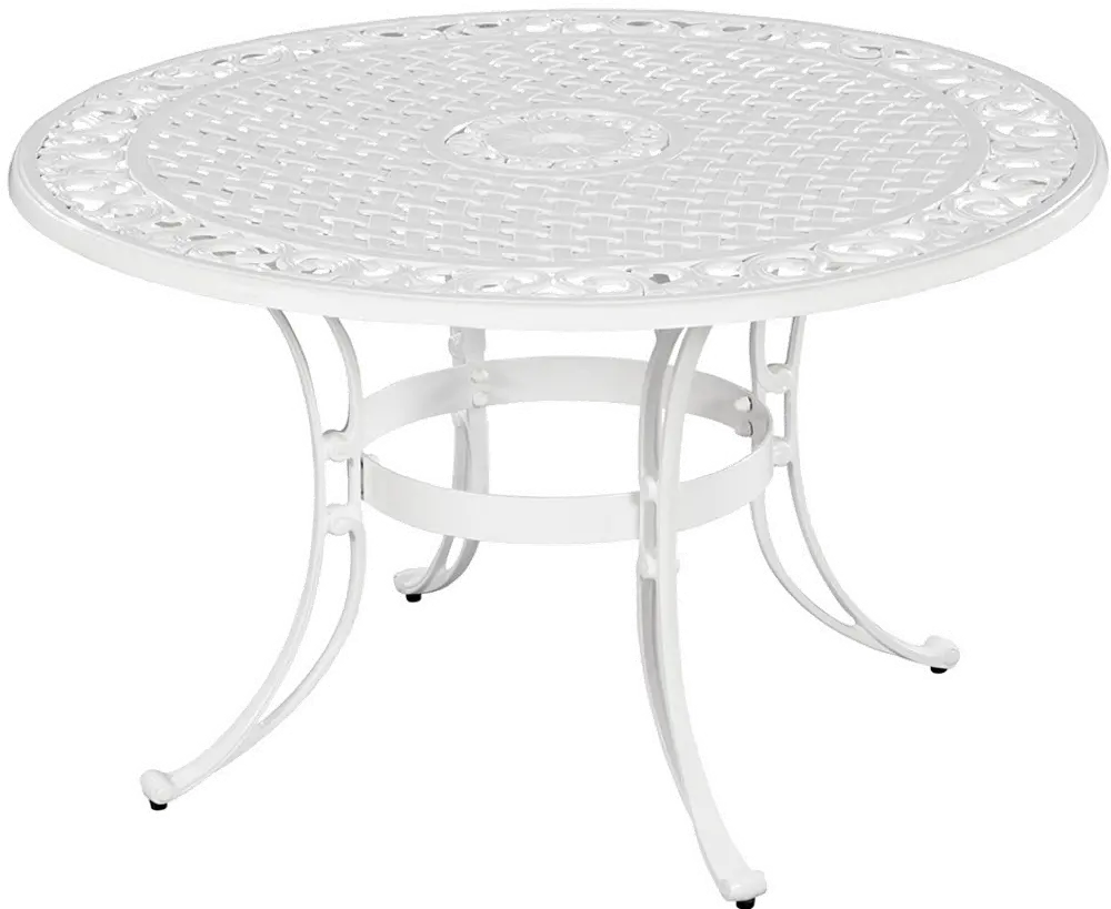 6652-32 Sanibel 48  White Outdoor Dining Table-1