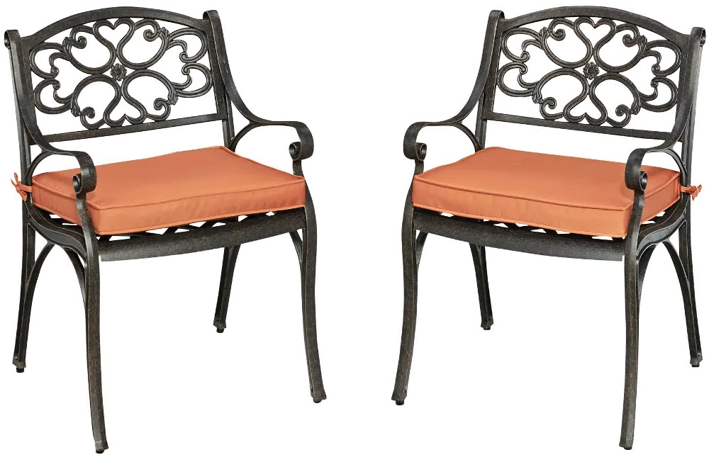 6655-80C Sanibel Bronze Outdoor Patio Chair, Set of 2-1