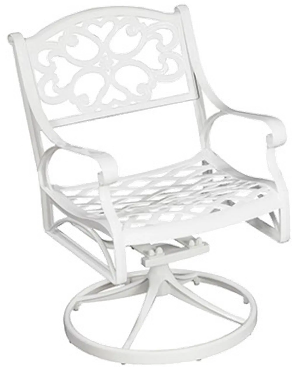 6652-53 Sanibel White Outdoor Swivel Rocking Chair-1